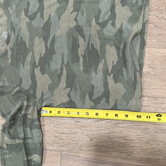 American Eagle Shirt Womens Small Green Camo Crop Top Casual Long-Sleeve… - Picture 5 of 7